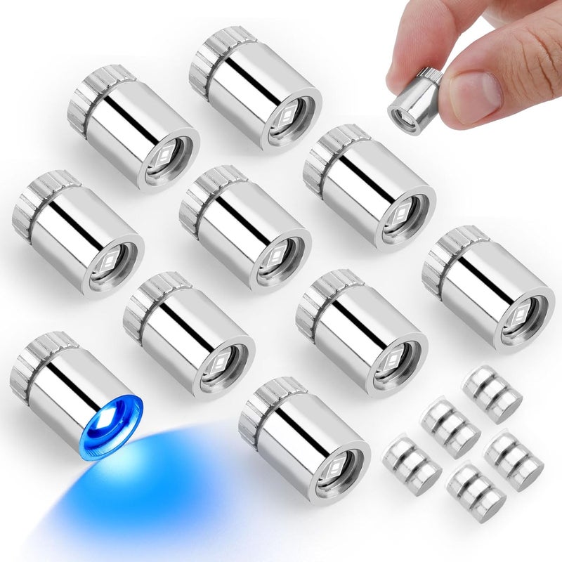 BTFO 10pcs Mini LED Lights for Crafts, Small Battery Powered Balloon Miniature Micro Electric LED Lights for Paper Lantern Party Decoration Crafts Models Dollhouse Accessories (Blue Light) - Image 1